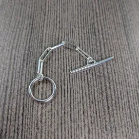 2.5 inches, toggle clasp extender necklace extension in sterling silver, PaperClip chain