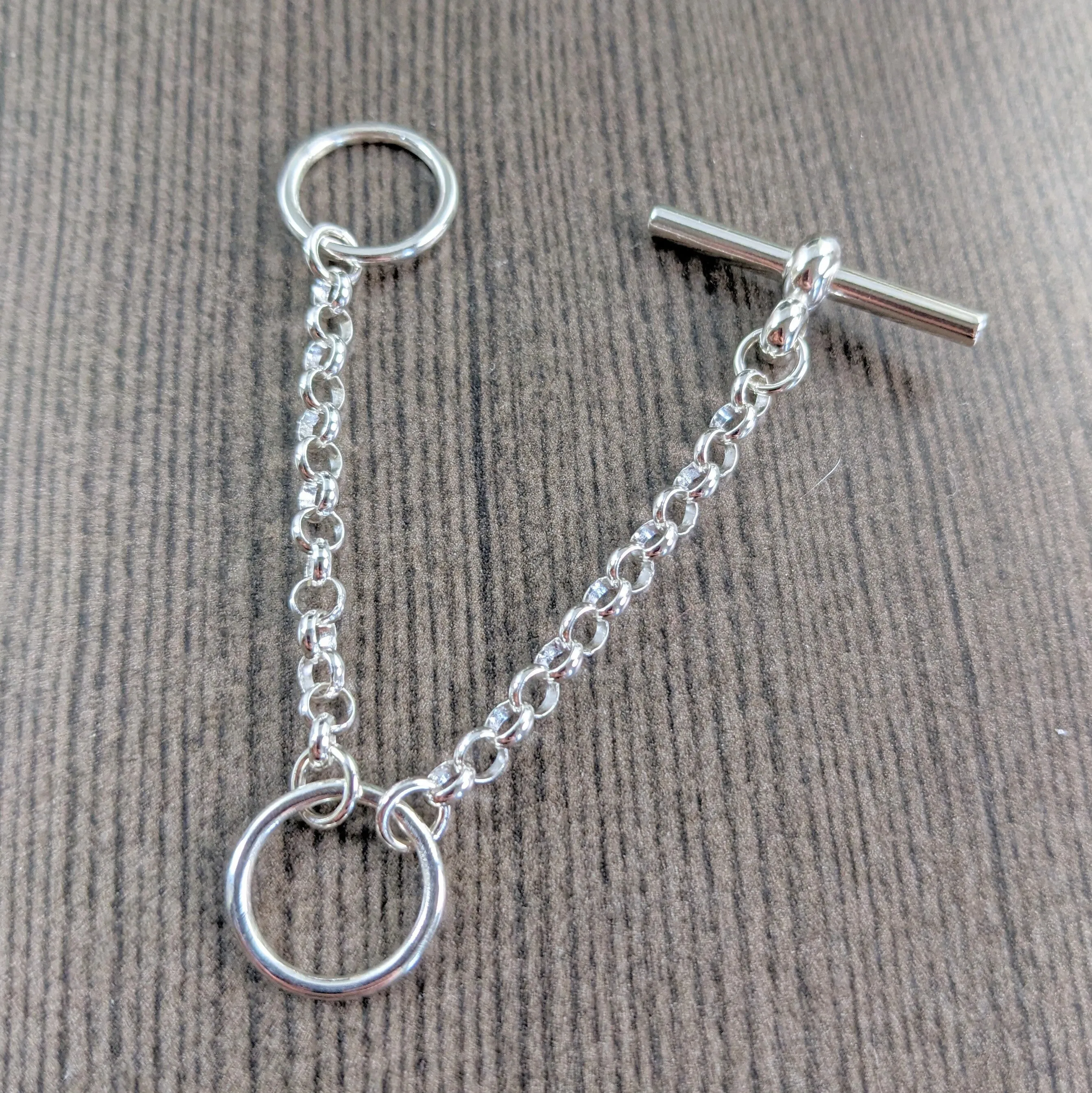 5 inches, double toggle clasp extender necklace extension, Heavy Chain