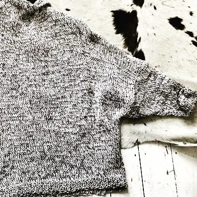 Amano handknit linen batwing sweater with back ties