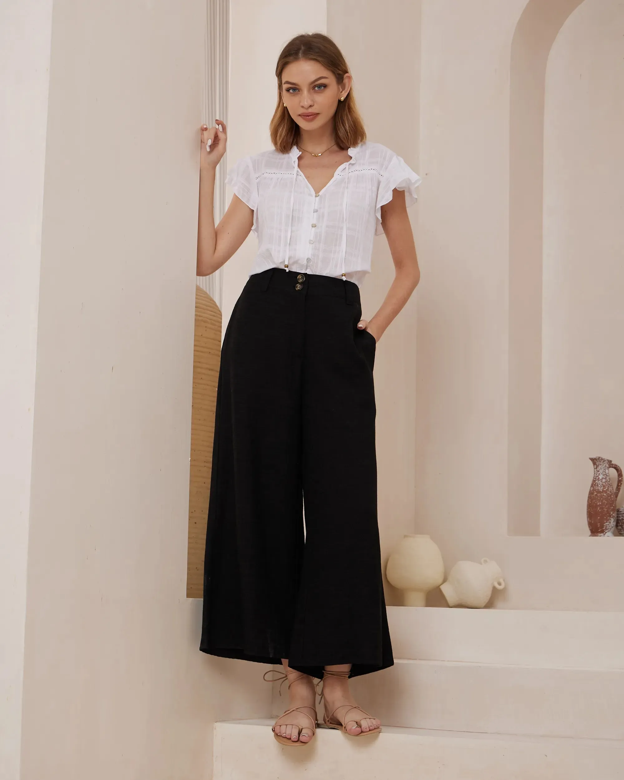 Angelica Tie Neck Blouse