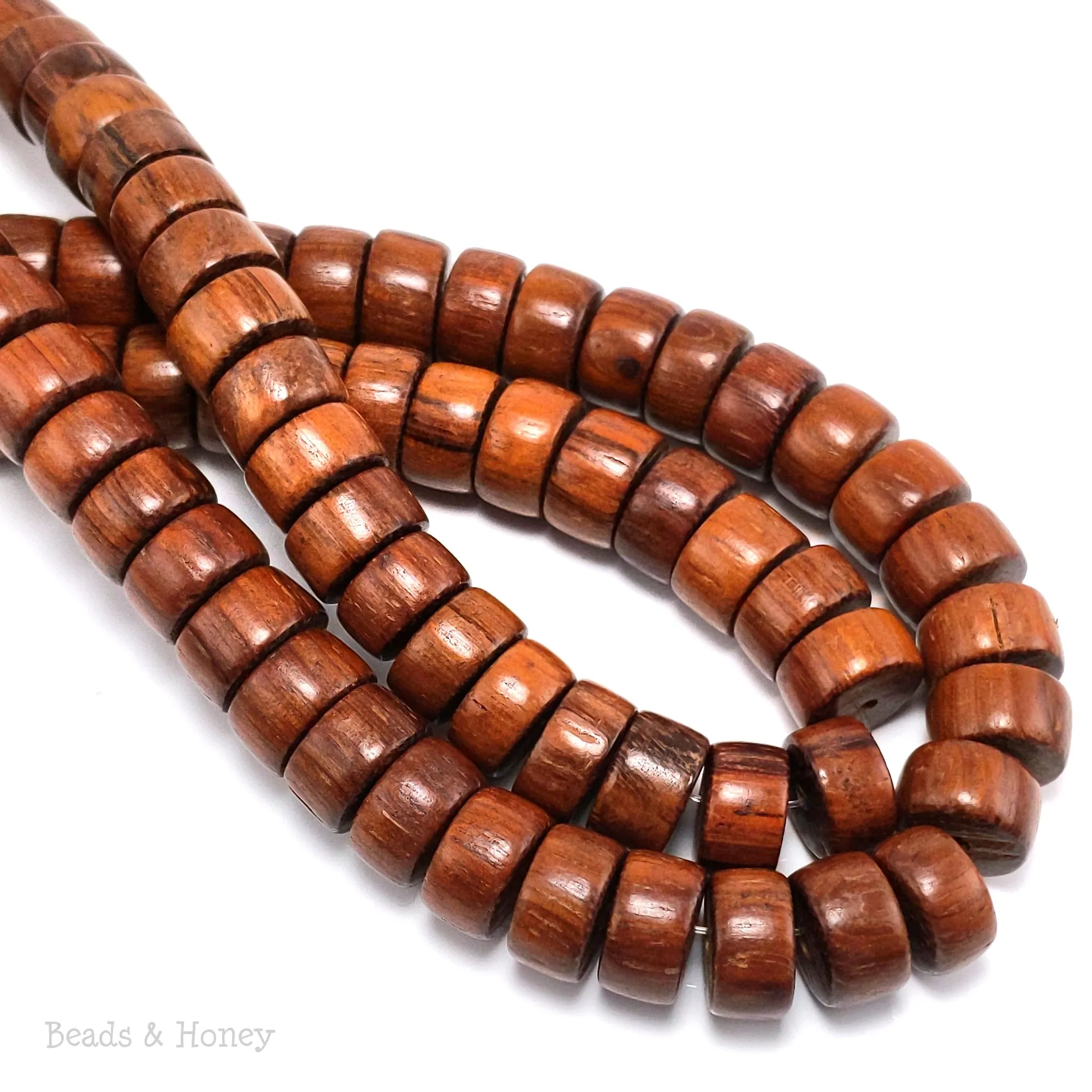 Bayong Wood Rondelle/Wheel 12mm (8-Inch Strand)
