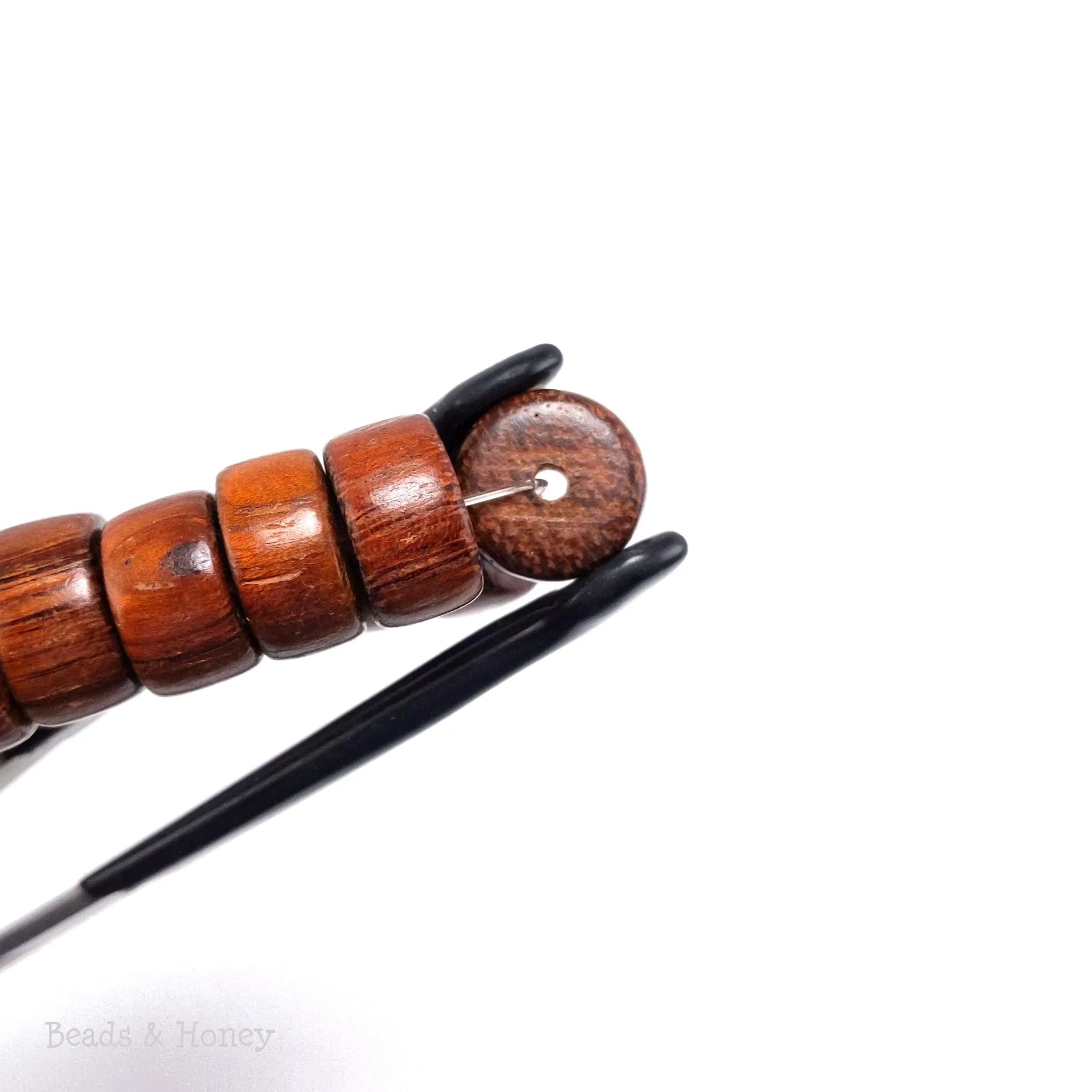 Bayong Wood Rondelle/Wheel 12mm (8-Inch Strand)