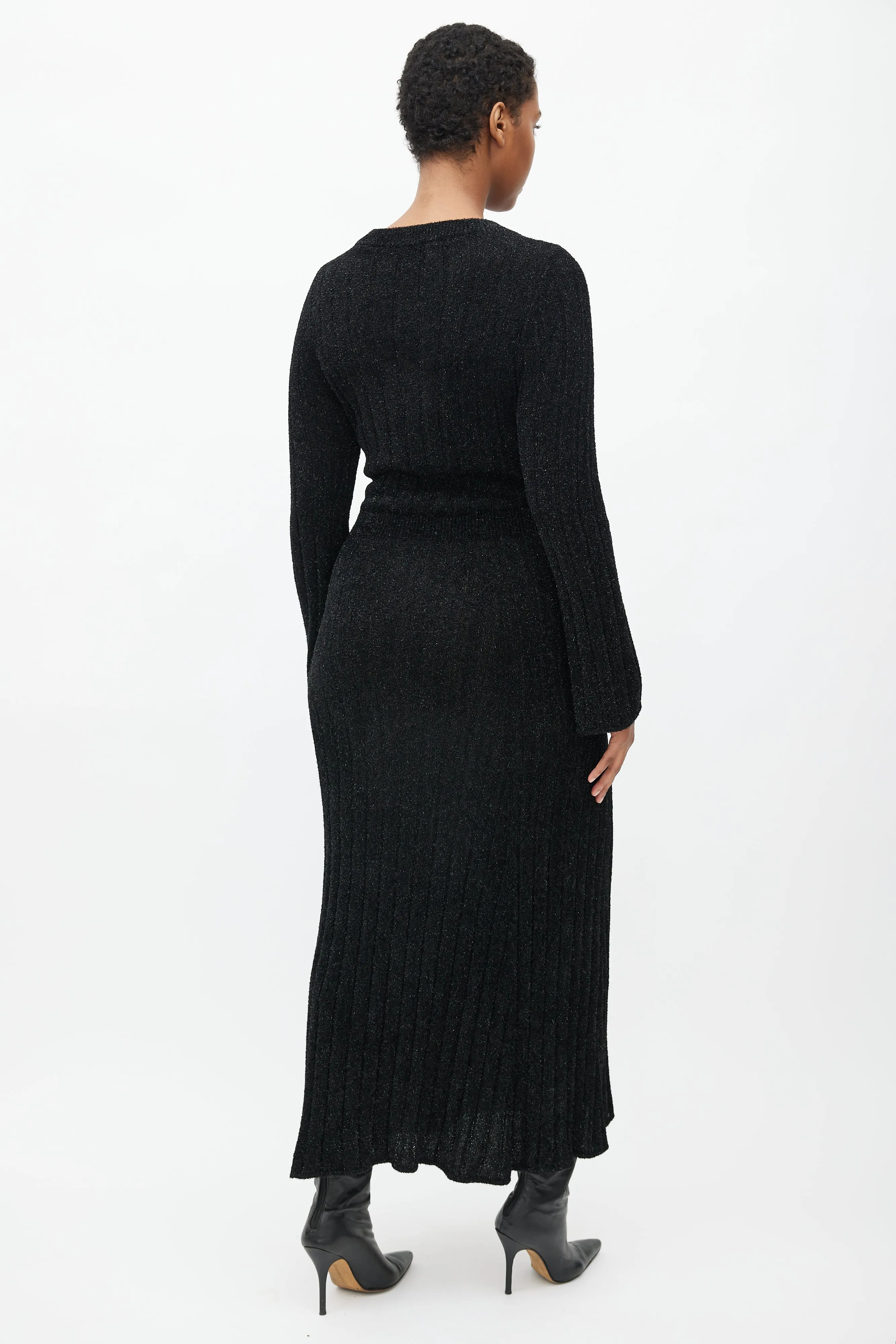 Black Glitter Maxi Dress