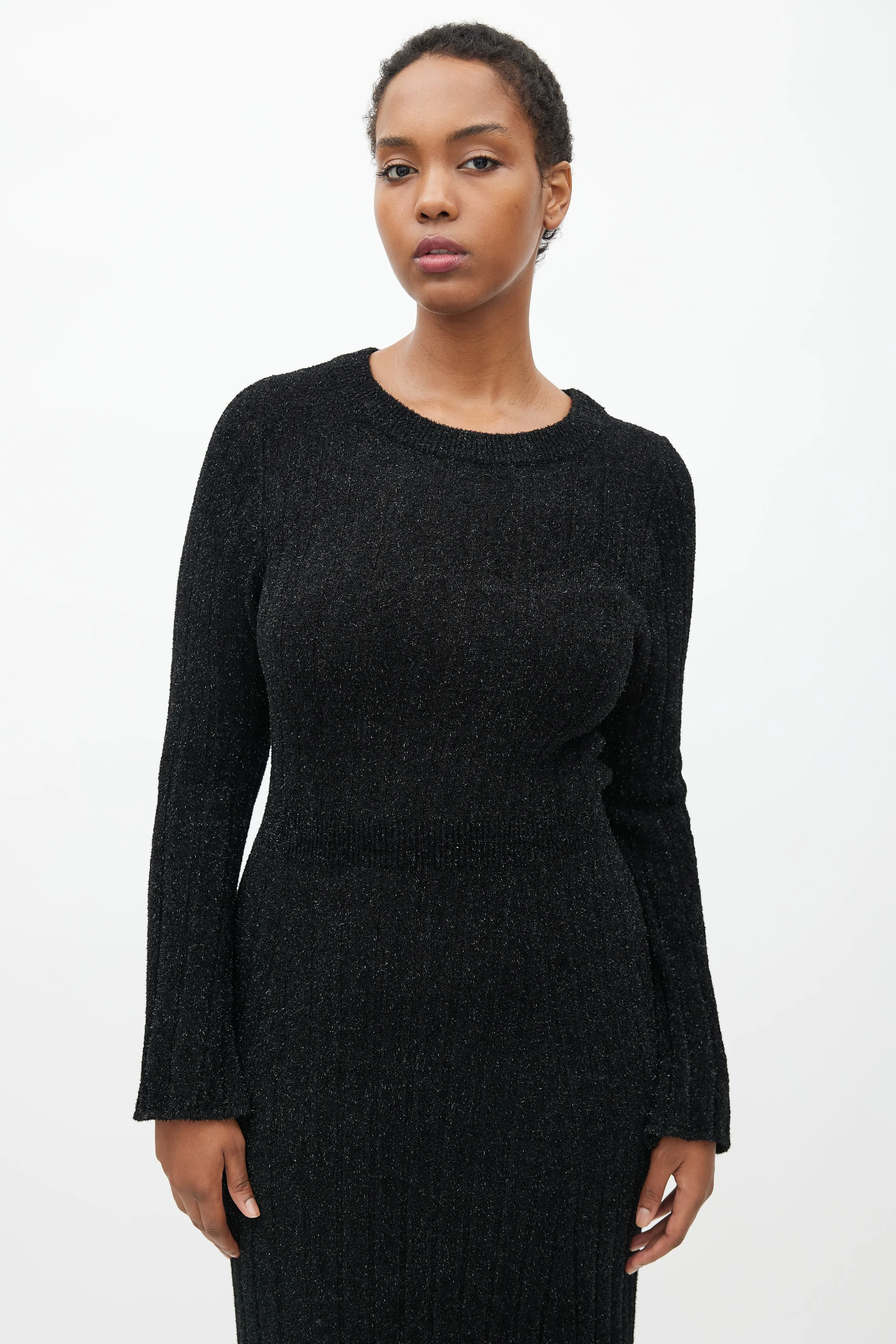 Black Glitter Maxi Dress