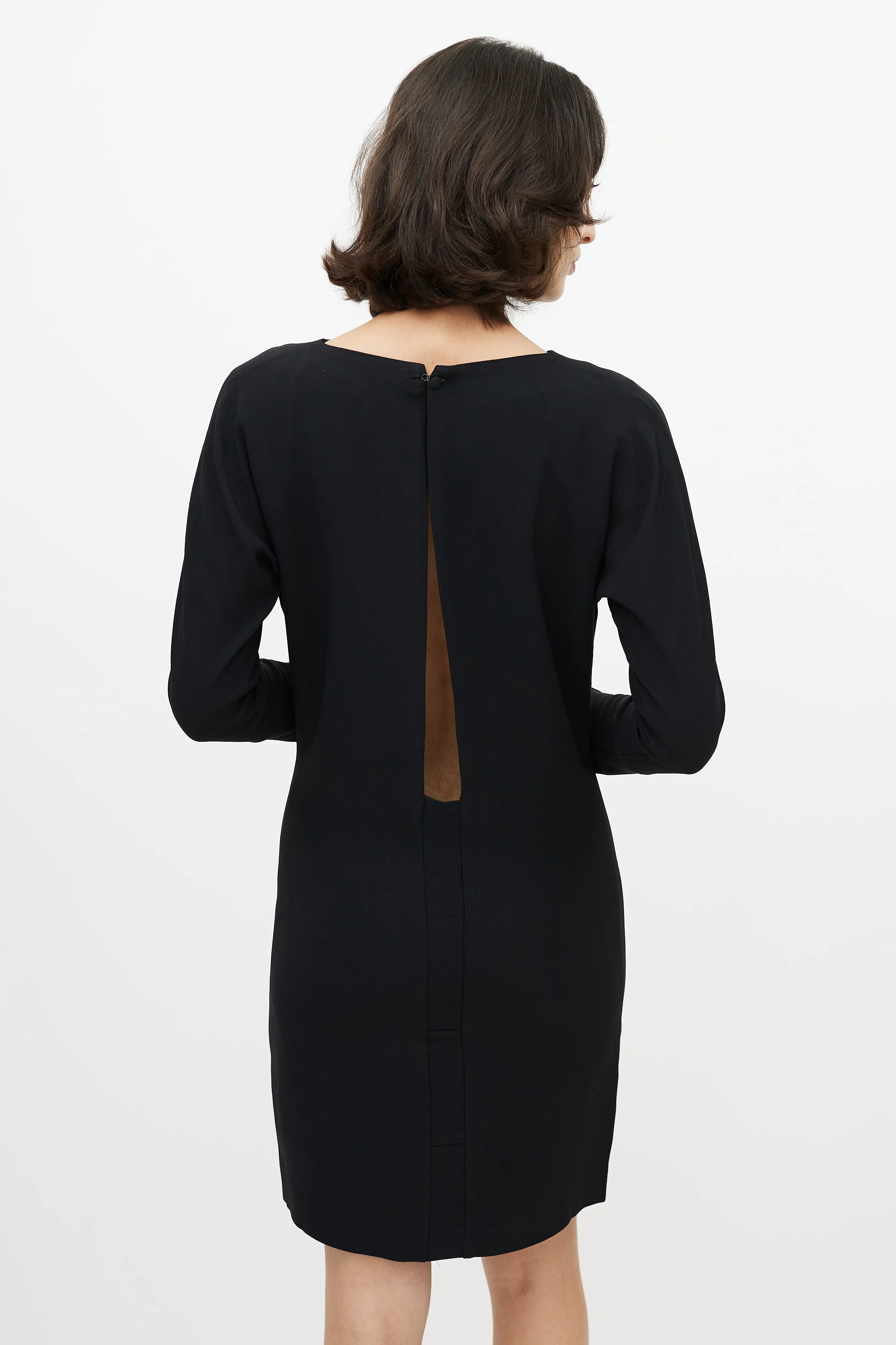 Black Long Sleeve Mini Dress
