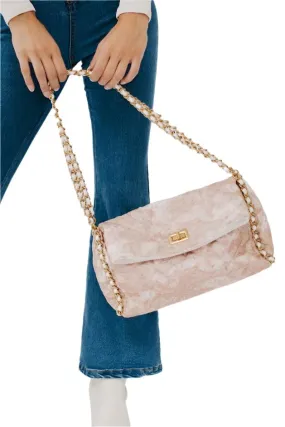 Brianna Chain Slouchy Shoulder Bag (Pink)