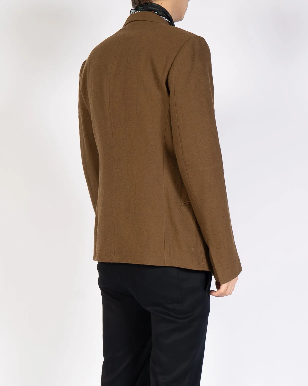 FW18 Brown Shawl Collar Wool Blazer