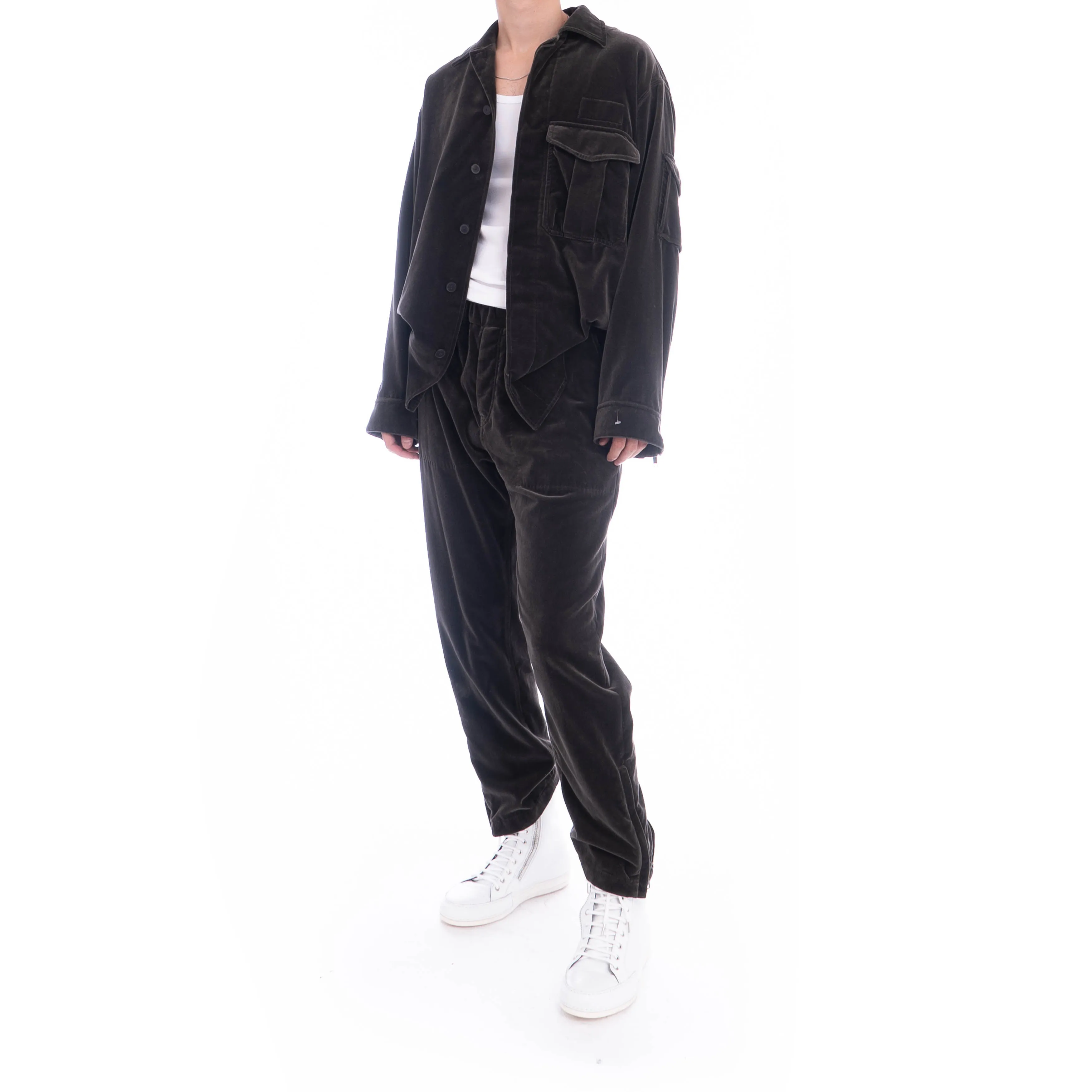 FW18 Grey Velvet Jumpsuit
