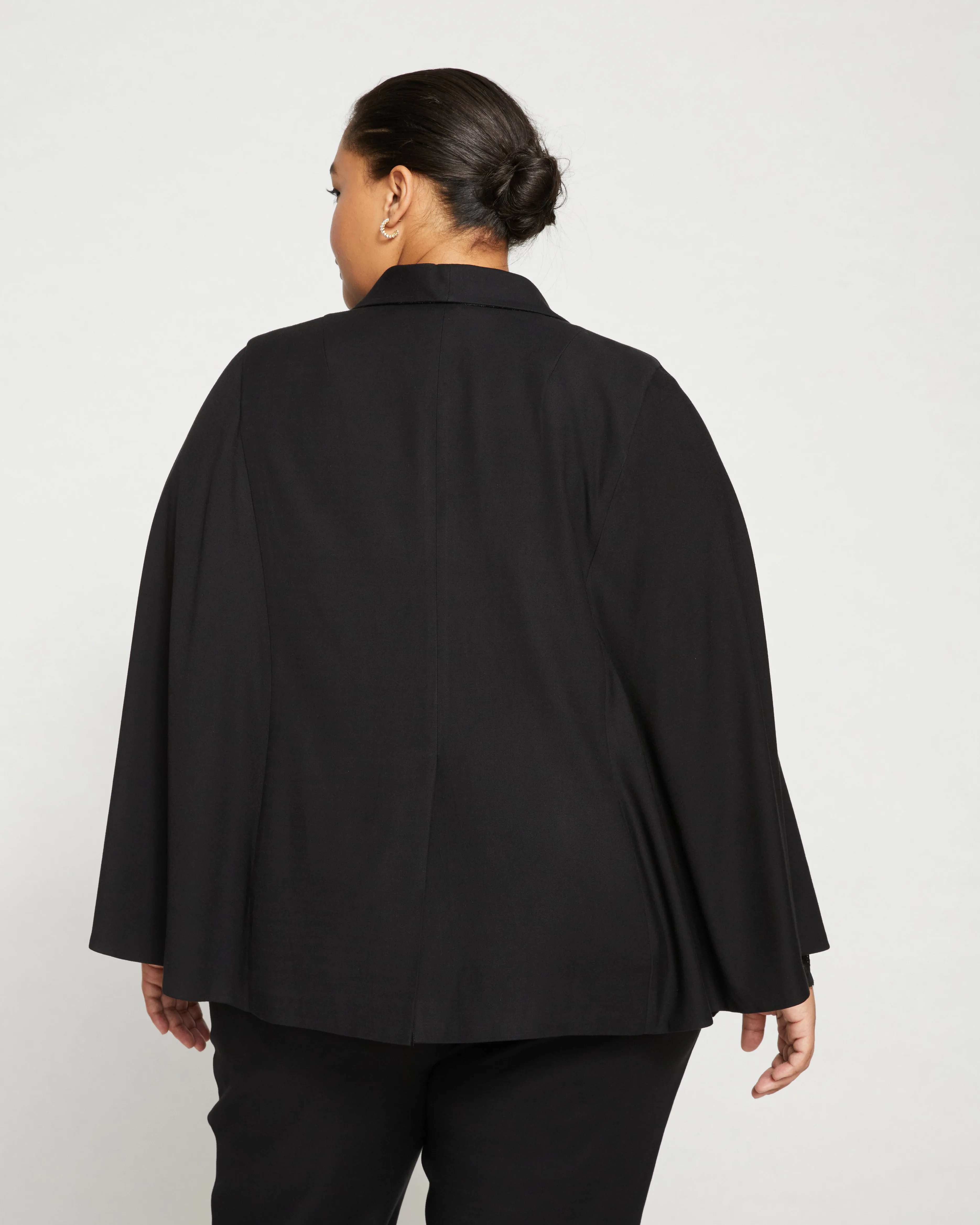 Leon Double Luxe Cape Blazer - Black