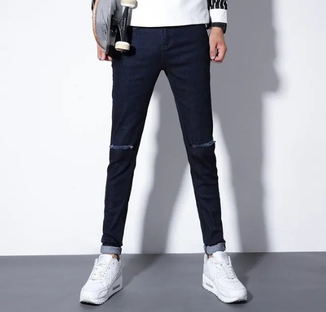 Men's High Quality Casual Ripped Skinny Jeans