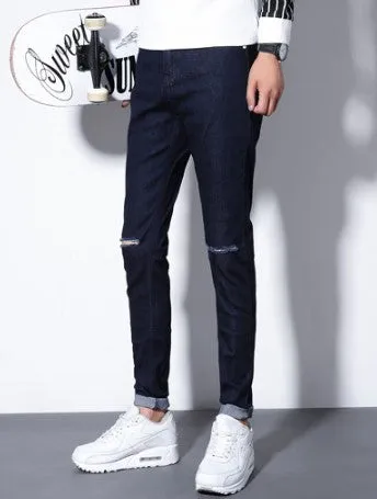 Men's High Quality Casual Ripped Skinny Jeans