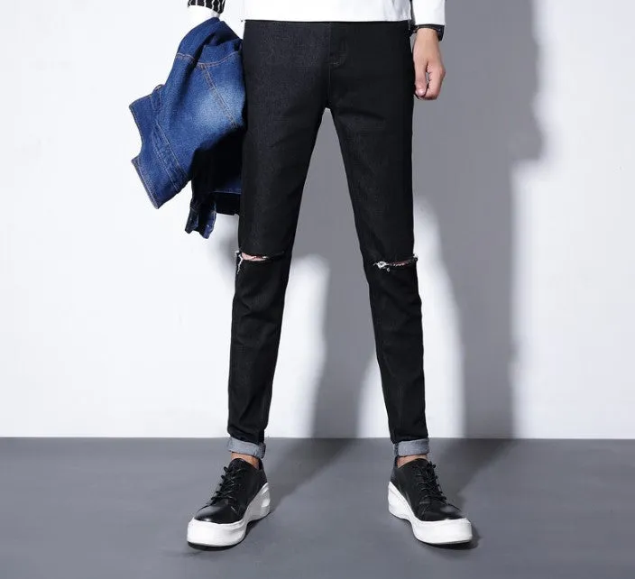 Men's High Quality Casual Ripped Skinny Jeans