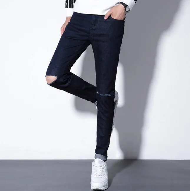 Men's High Quality Casual Ripped Skinny Jeans
