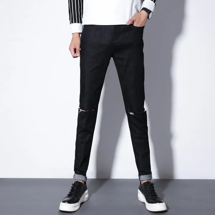 Men's High Quality Casual Ripped Skinny Jeans