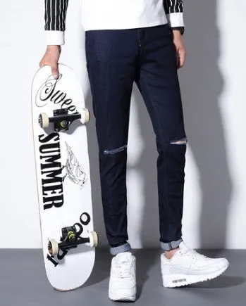Men's High Quality Casual Ripped Skinny Jeans