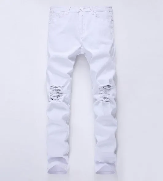 Men's Skinny Ripped Slim Fit Denim Pants