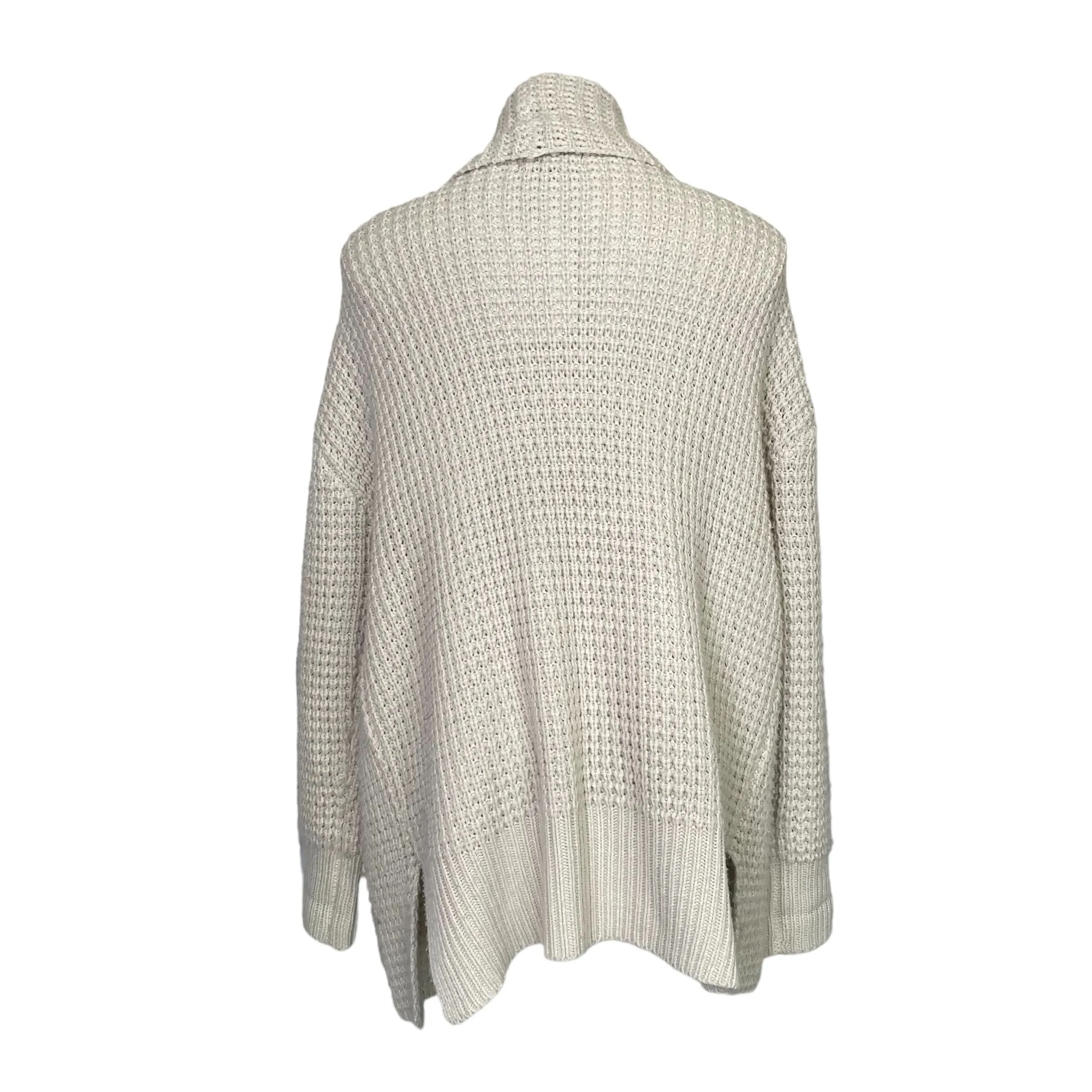 POL | Women's Beige Knit Long Sleeve Open Cardigan Sweater | Size: L