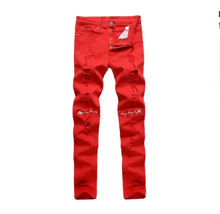 Sibren Zipper Ripped Jeans