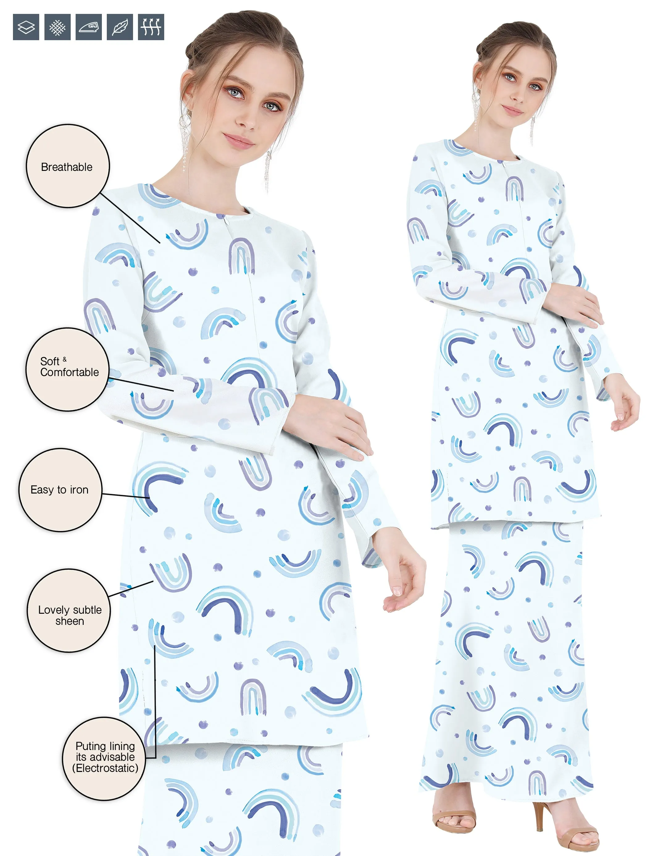 Silky Armani - 3.5 Meter (Soft Baby Blue)