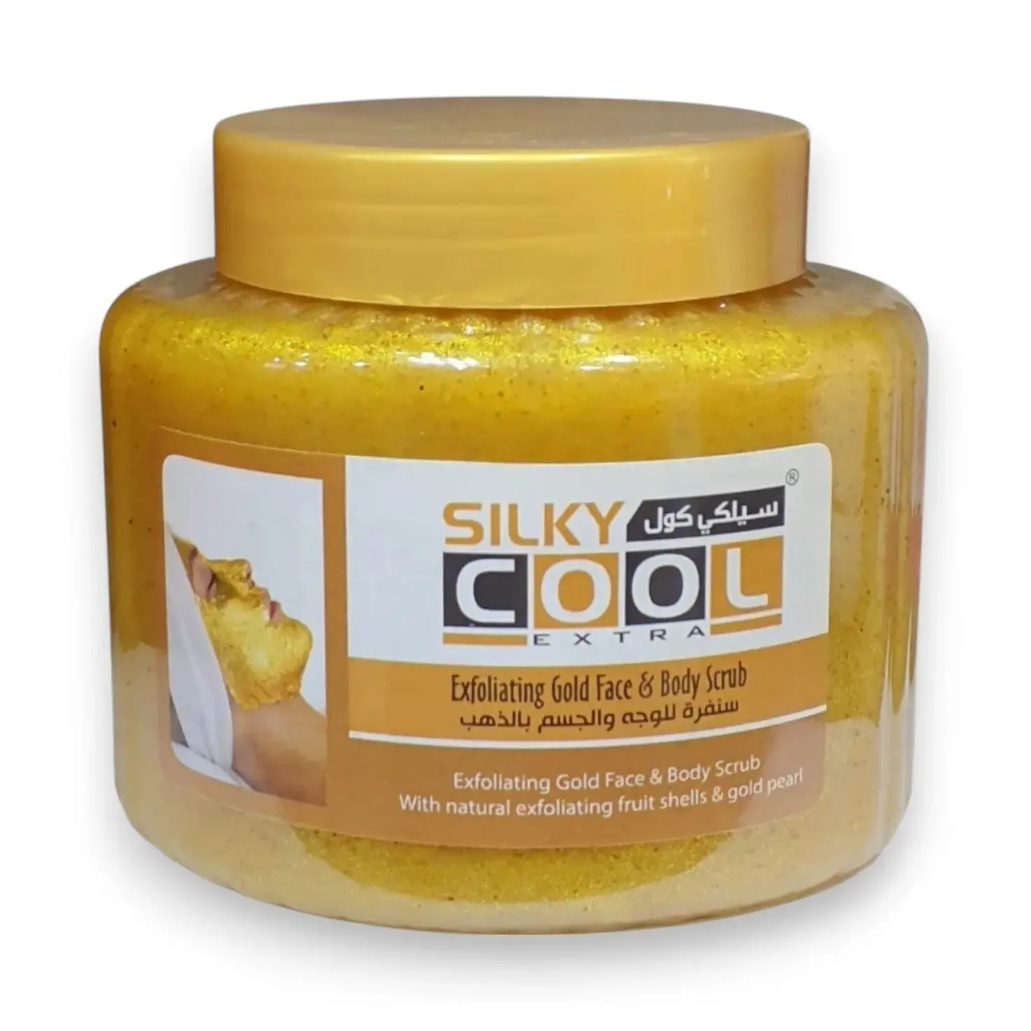 Silky Cool Gold Face and Body Scrub 500ml