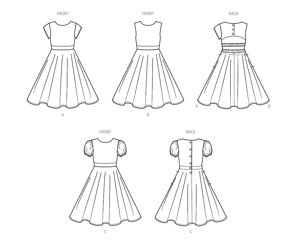 Simplicity sewing pattern 9799 Girls' Dresses