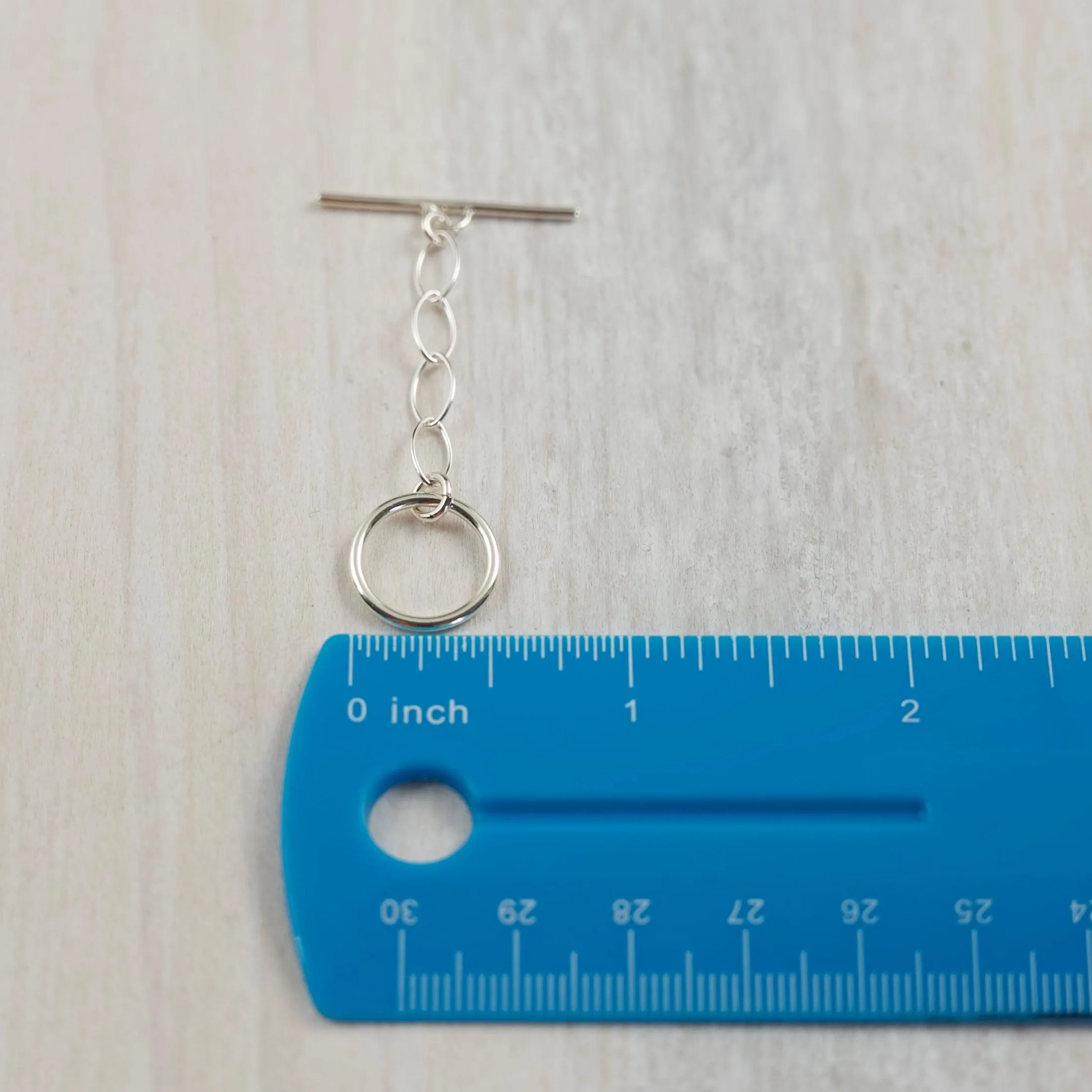 Sterling silver necklace extensions for toggle clasp in 2, 3 or 4 inches