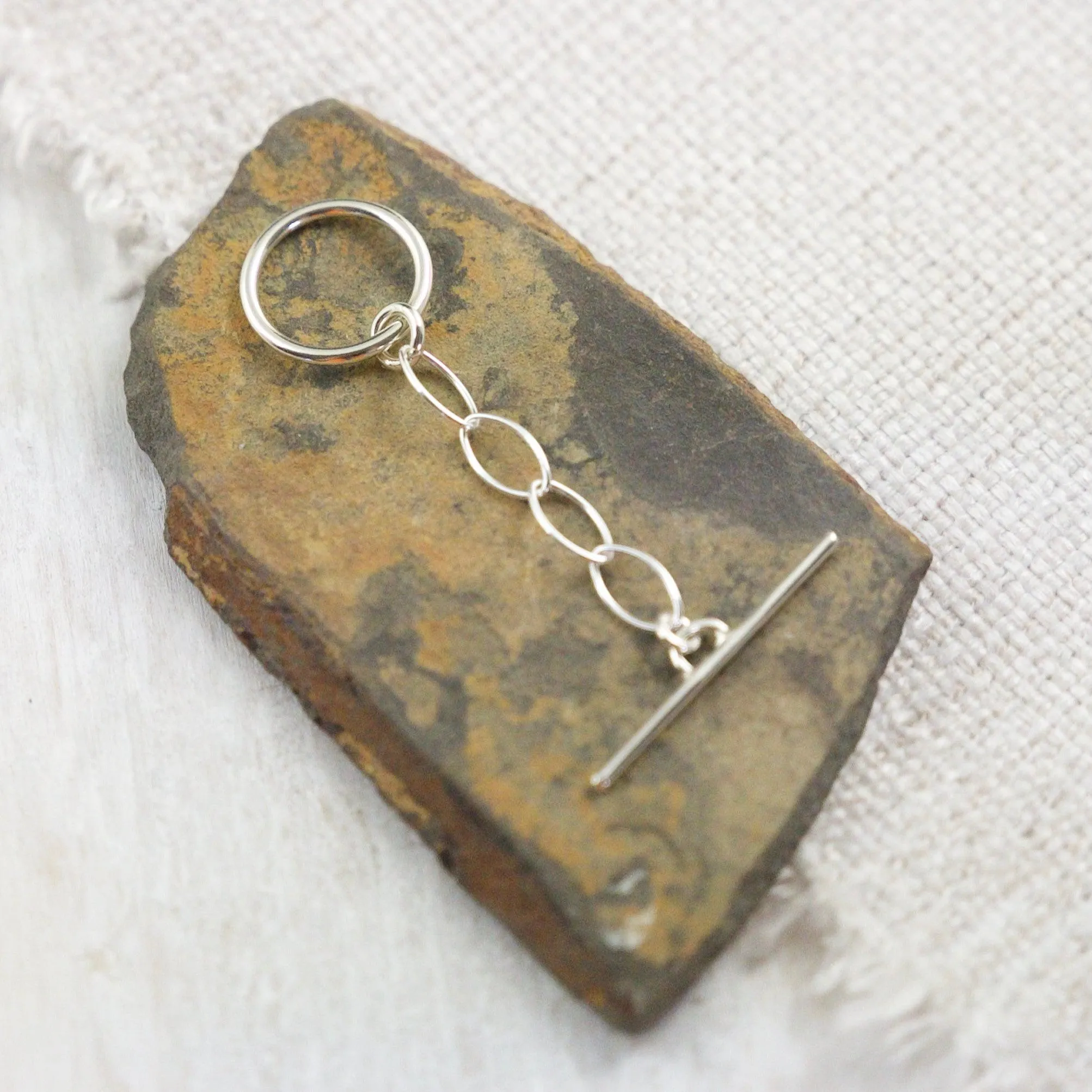 Sterling silver necklace extensions for toggle clasp in 2, 3 or 4 inches