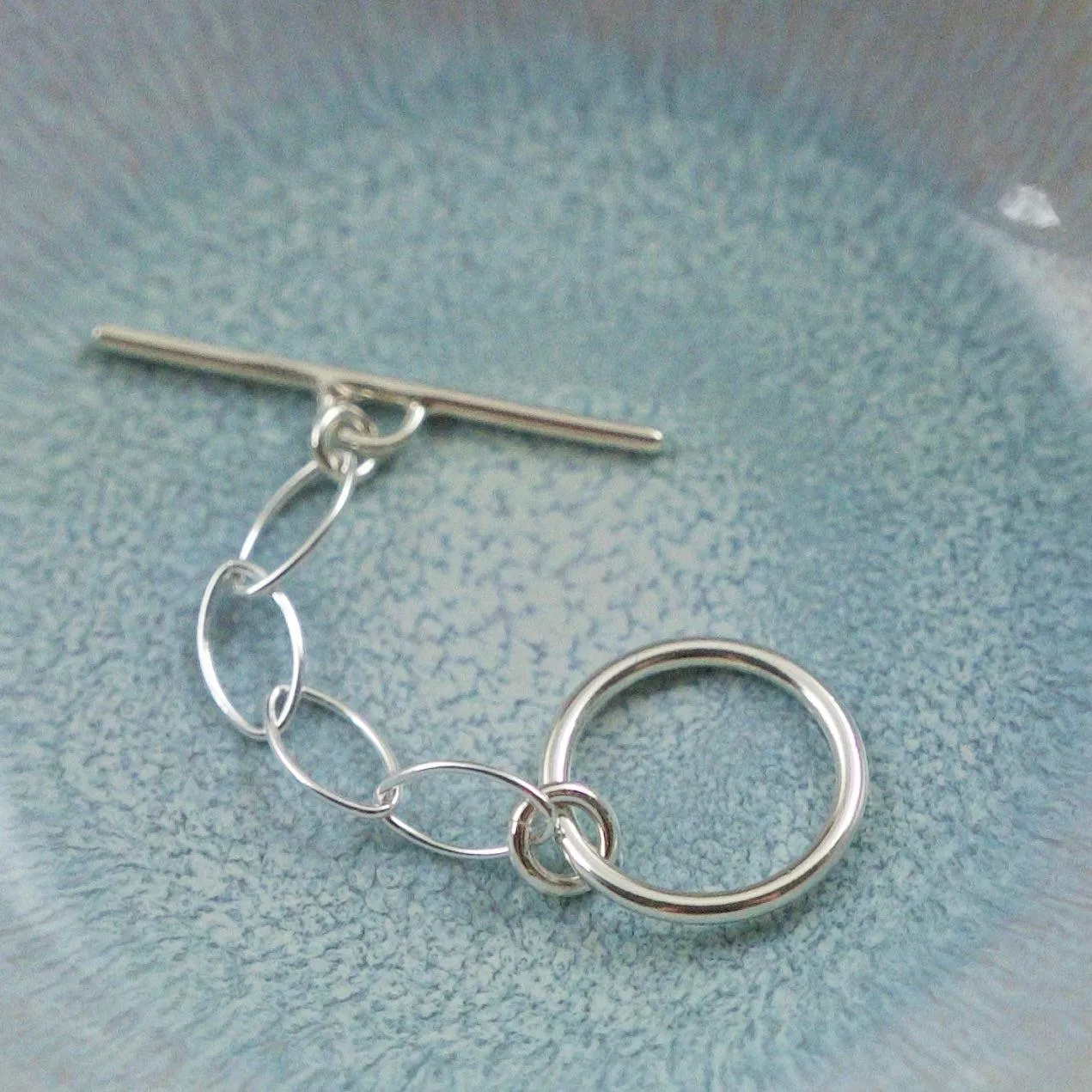 Sterling silver necklace extensions for toggle clasp in 2, 3 or 4 inches