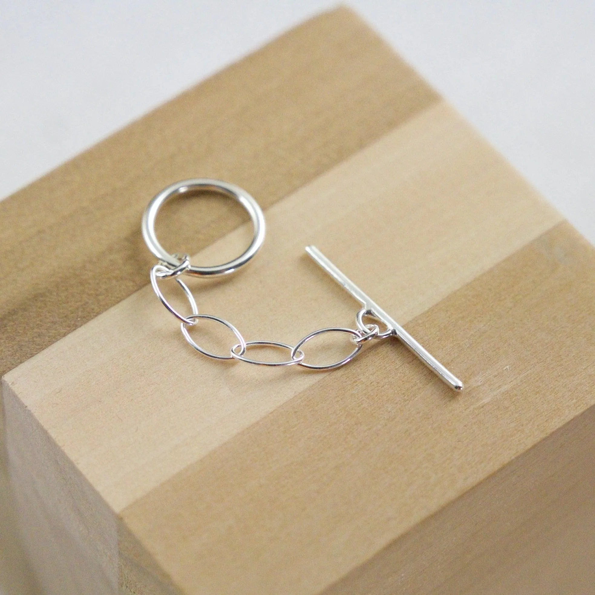 Sterling silver necklace extensions for toggle clasp in 2, 3 or 4 inches