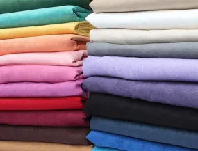 Suede Fabric | Microsuede | 40 Colors | 60" Wide | Faux Suede | Upholstery Weight, Tablecloth, Bags, Pouches, Cosplay, Costume | Continuous Yards |