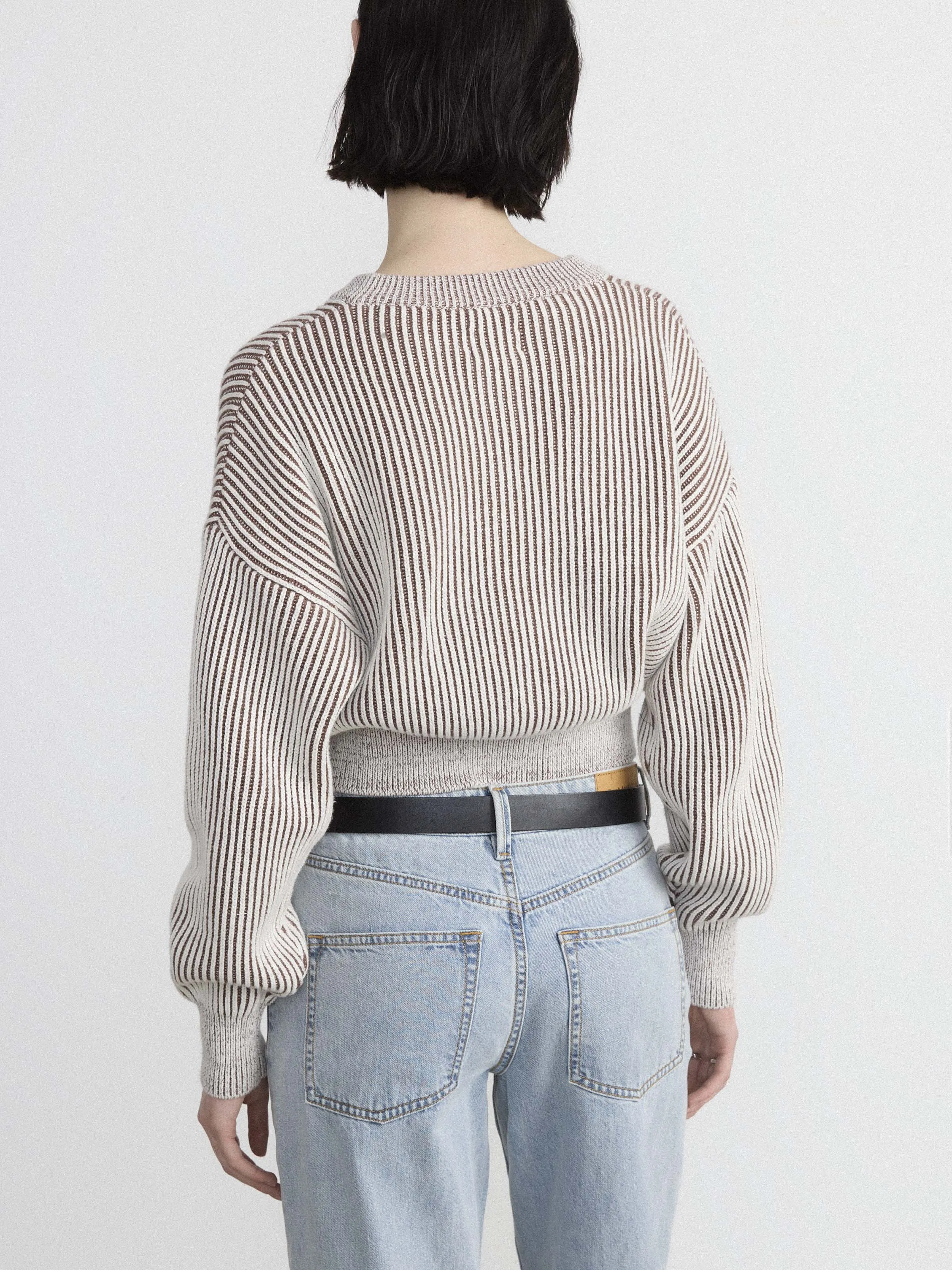The Bubble Sleeve Cardigan in Cream