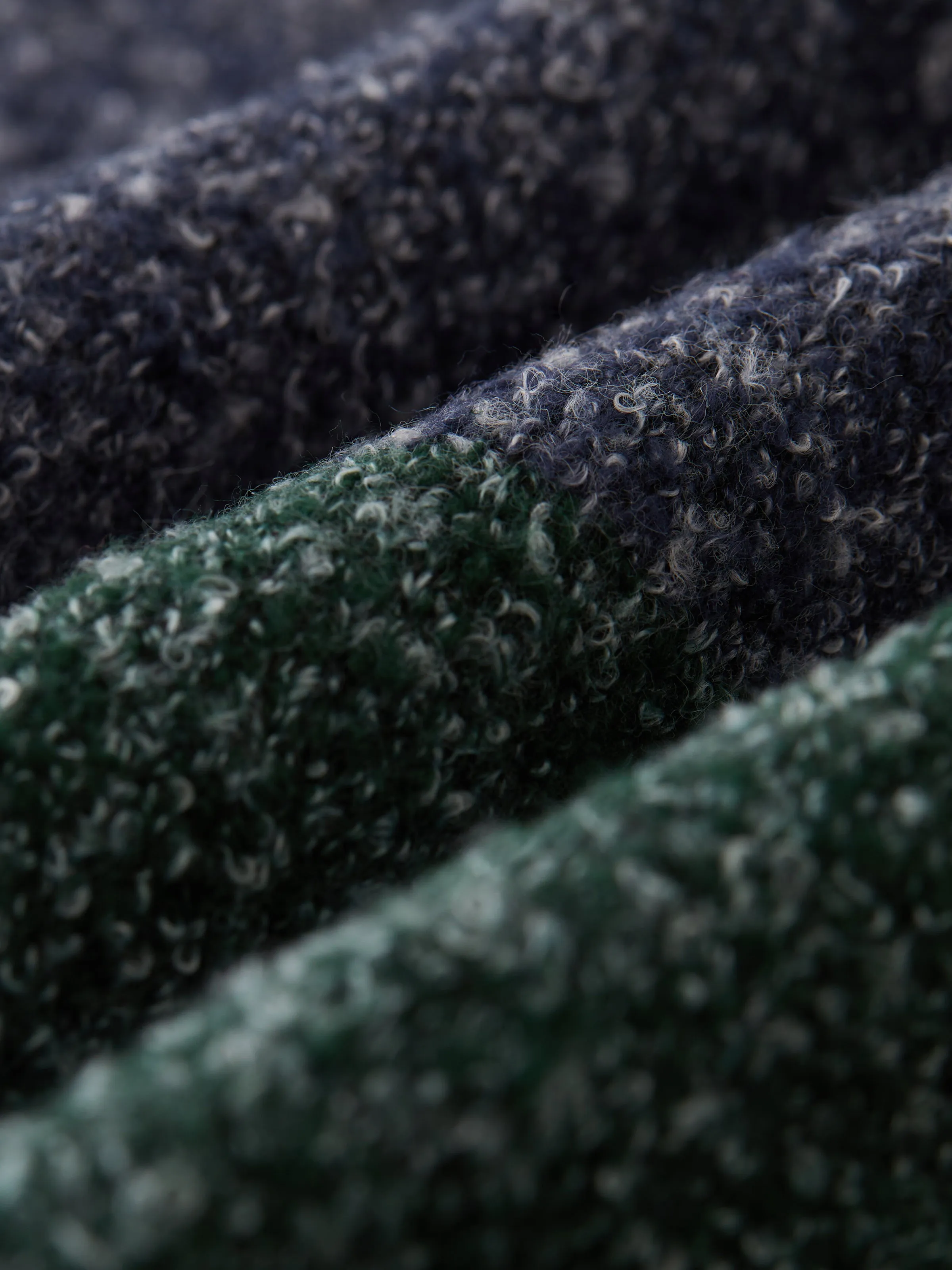 The Colour Block Seawool Sweater in Pine Grove