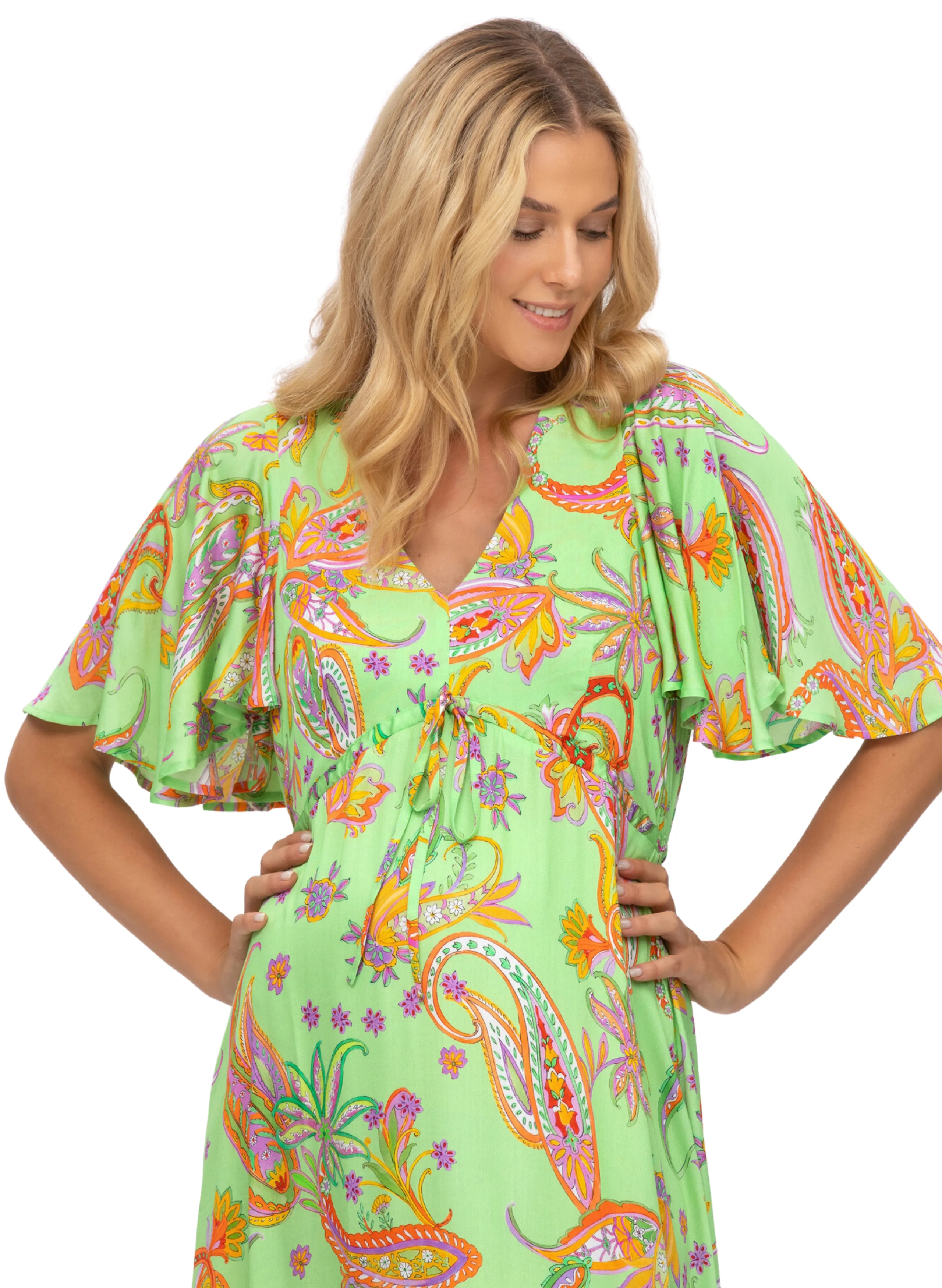 Valentina Maternity Dress - Pastel Paisley