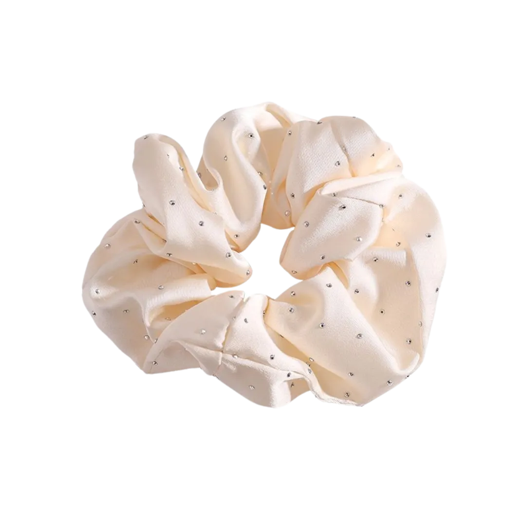 White Silky Soft Fluff Scrunchy